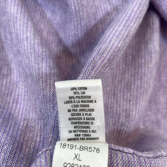 Bonobos Men’s Sweater Henley XL Cotton Linen Blend Lightweight EUC - Picture 9 of 10